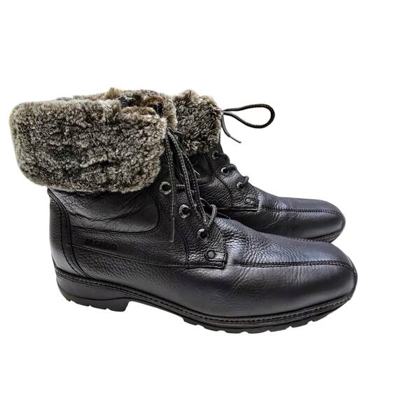 Blondo Black Leather & Wool Boots Lace-up Waterproof, Women 11 Excellent Cond! - Picture 1 of 5